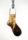 Maria La Rosa Metallic Laminated Ribbed Sock