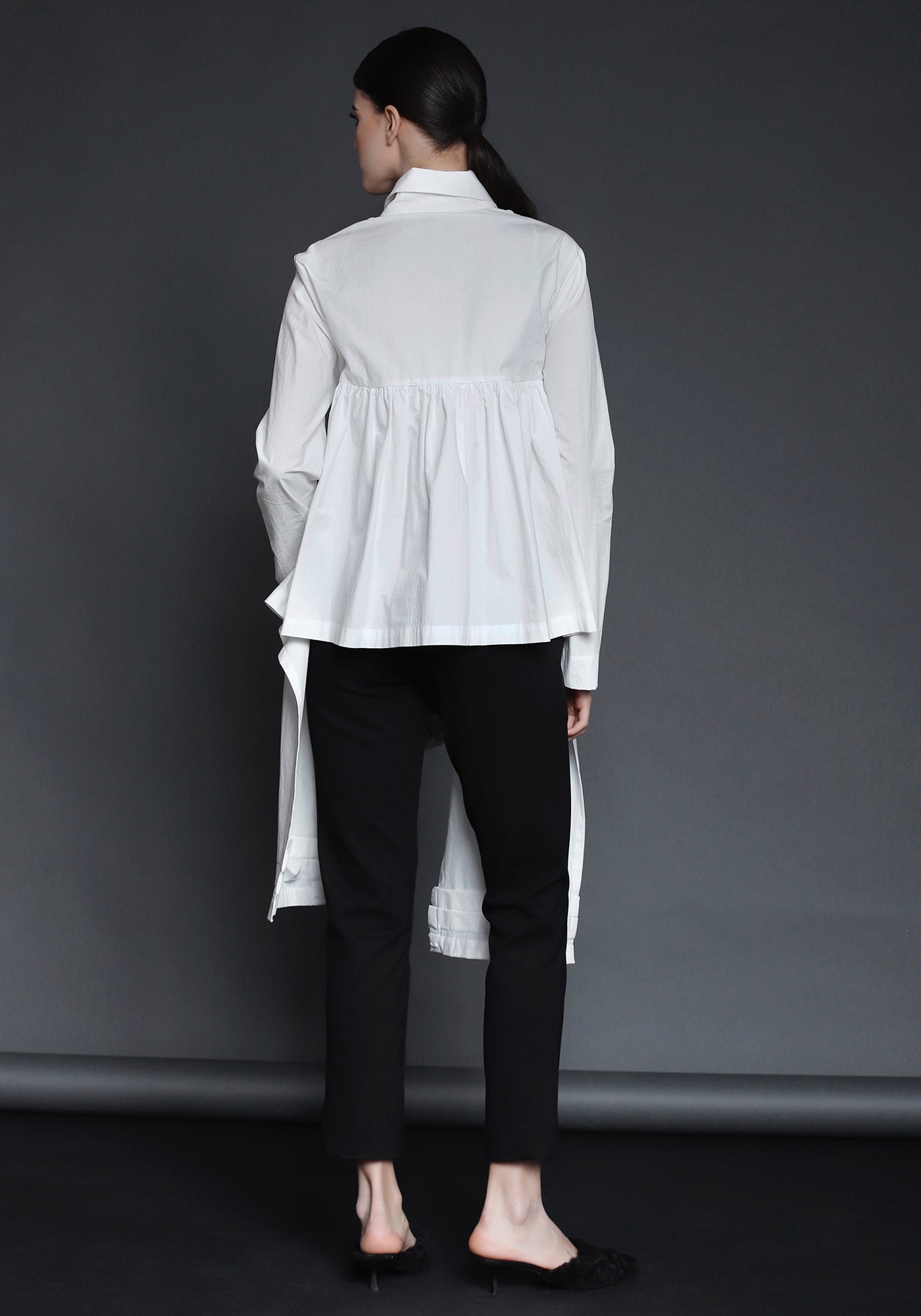 Transformable Front with Gathered Back Blouse