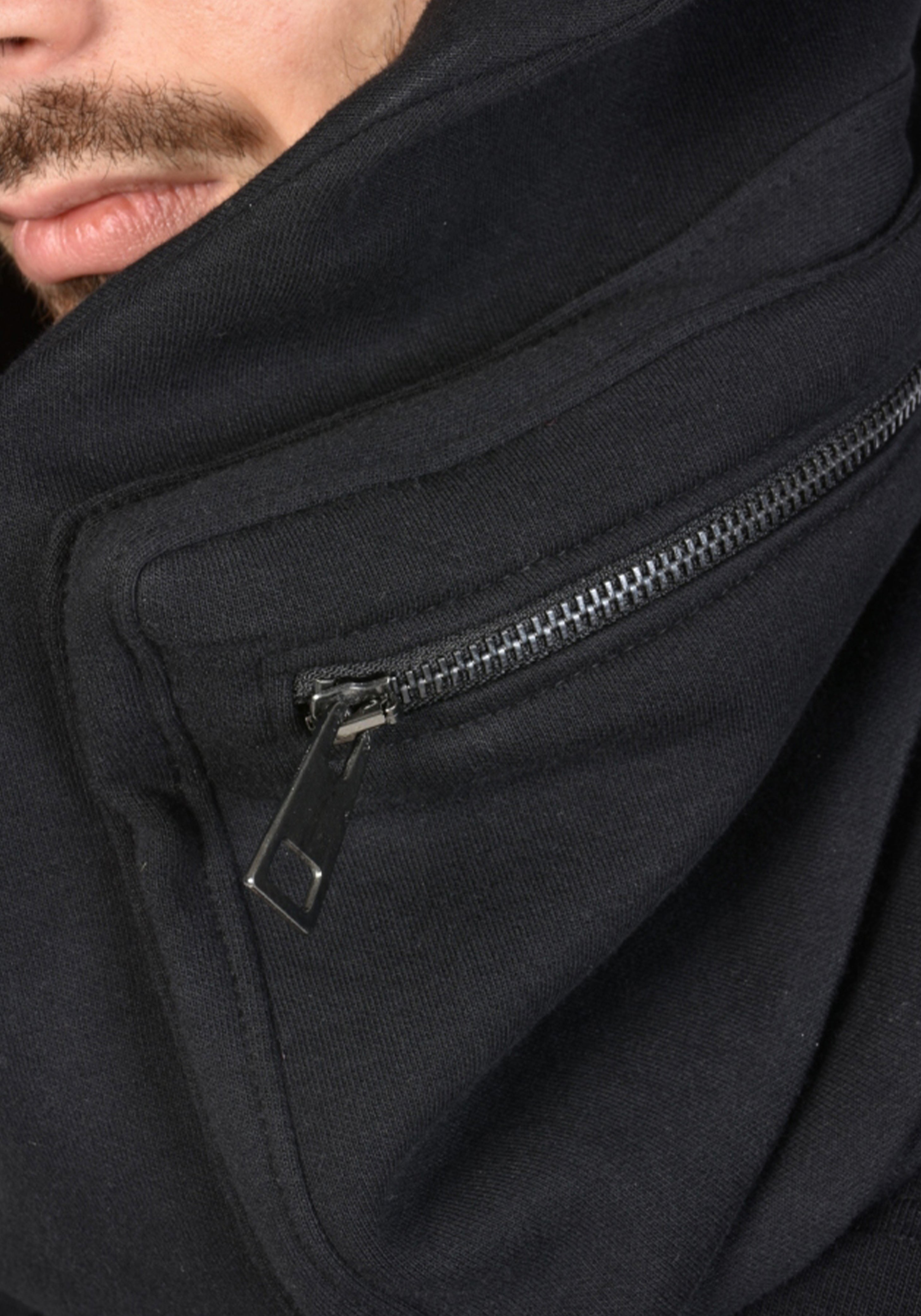 Zip Pockets Jersey Hood