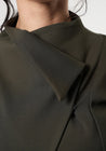Zipper Detail Long Coat | Metamorphoza