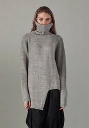 Cricket Over Knit High Neck Wool Sweater in OFF WHITE Only