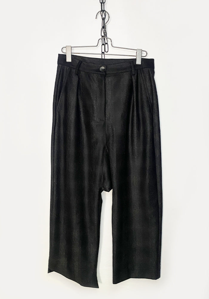 Striped Dominate Wool Pant in BLACK STRIPE Only