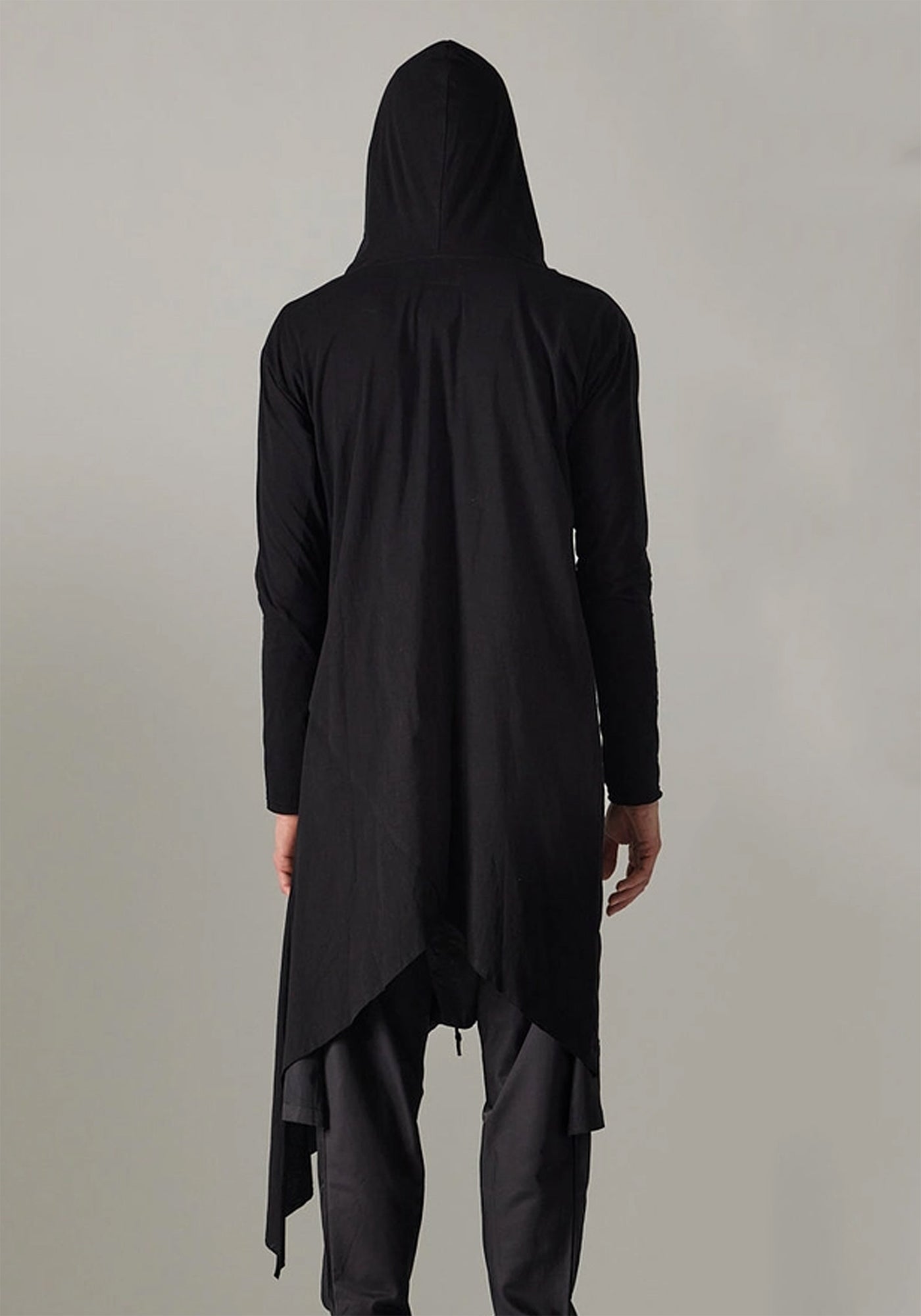 Long Asymmetric Hooded Top