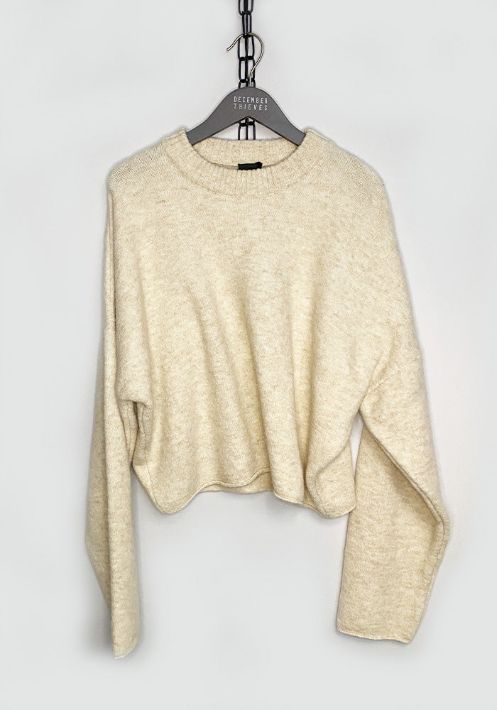 Inerte Oversized Wool Blend Sweater in NATURAL or GRAPE Only
