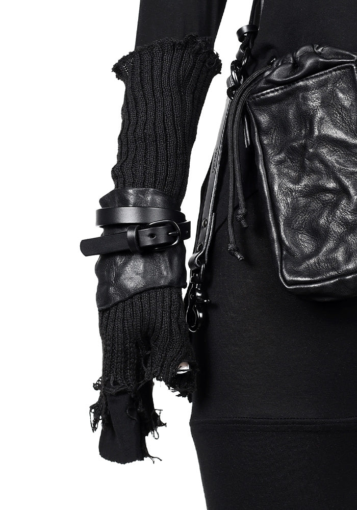 Klis Black Leather Cuff