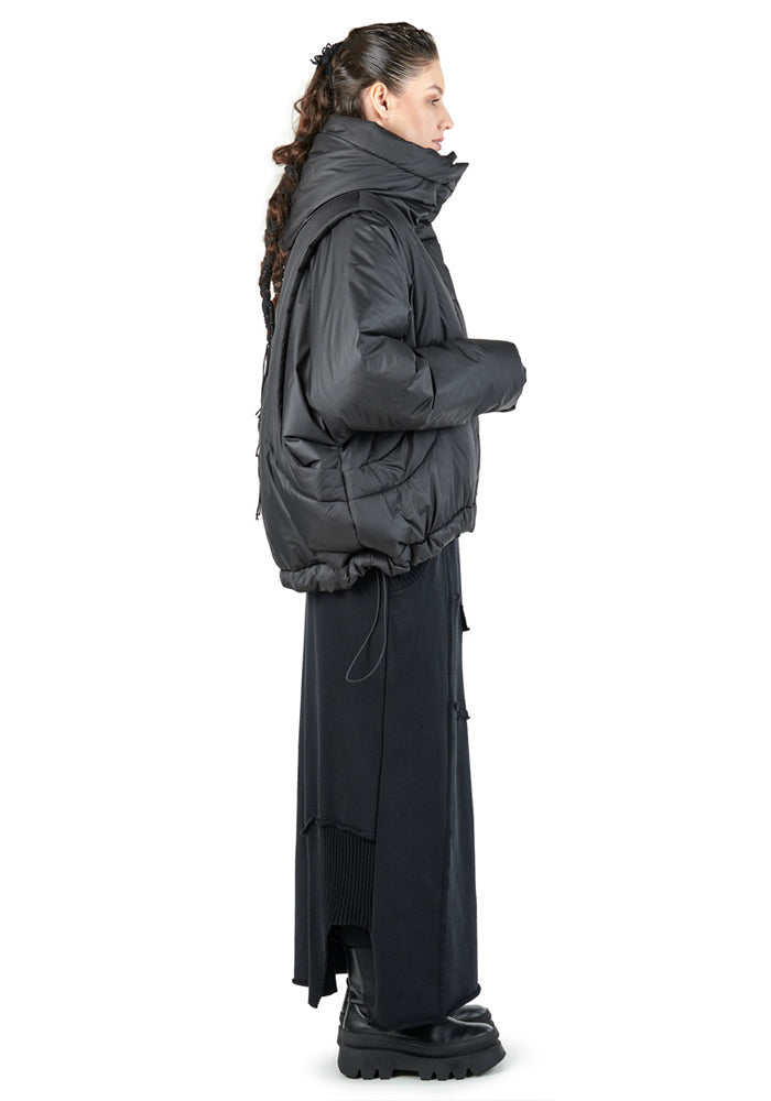 Lioda Oversized Water Resistant Hooded Cocoon Puffer Jacket