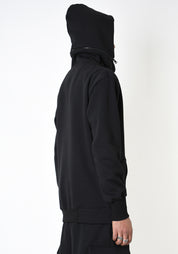 Oversized Zip Off Hood Detail Fleece Sweatshirt