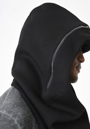 Zip Detail Jersey Hood