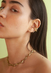 Brass Magma Ear Cuff