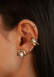 Brass Magma Ear Cuff