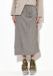 Marabella Drape Front Skirt in GREY or BLACK