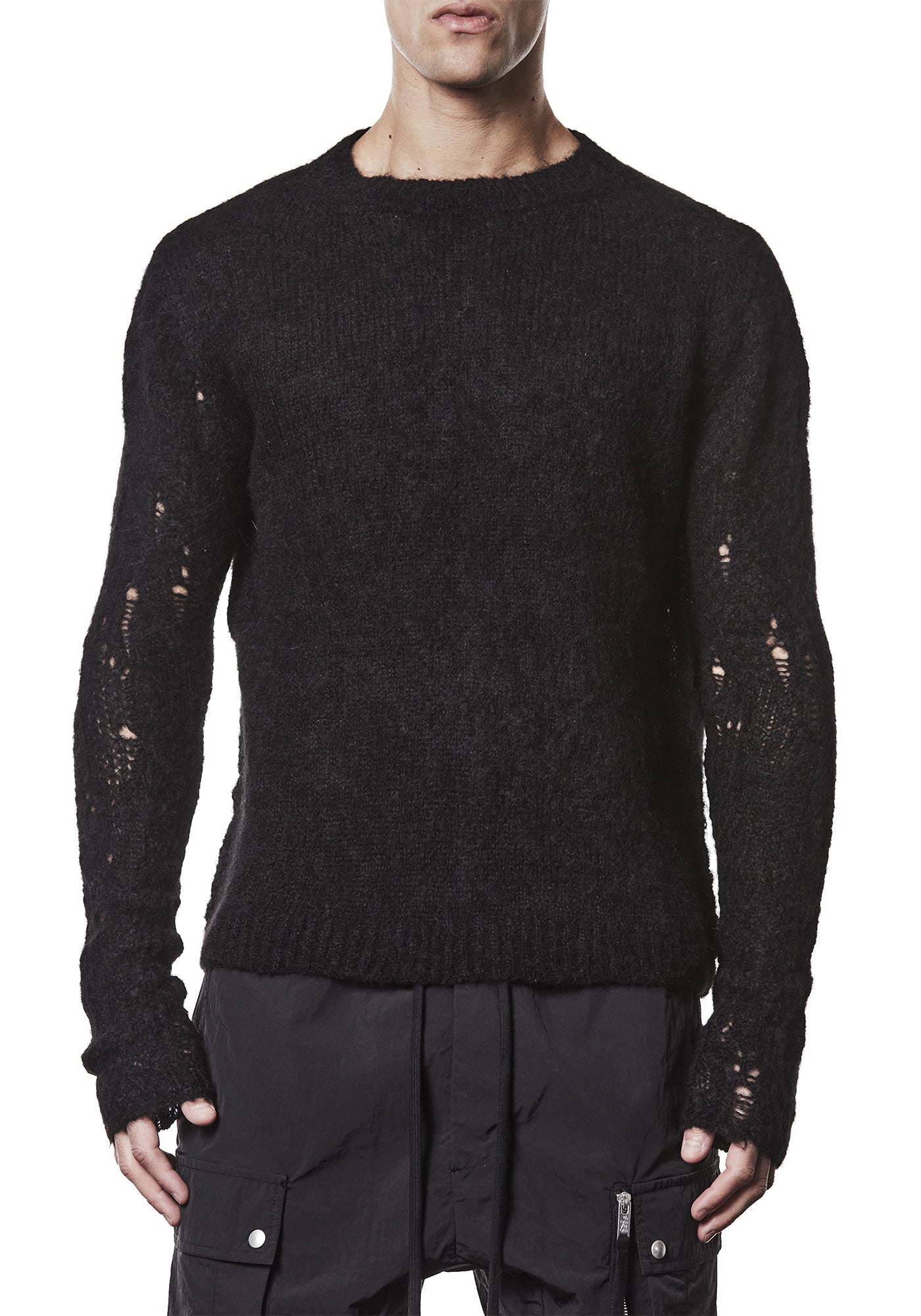 Distressed Details Alpaca Blend Pullover