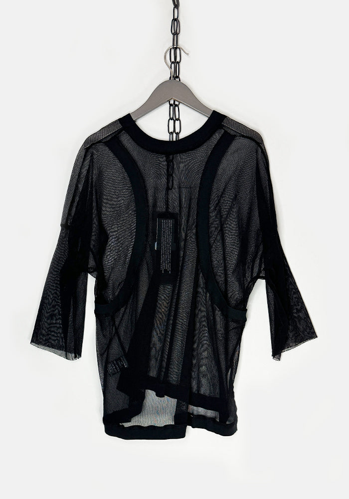 Nett Sheer Cotton Mesh Top in BLACK Only