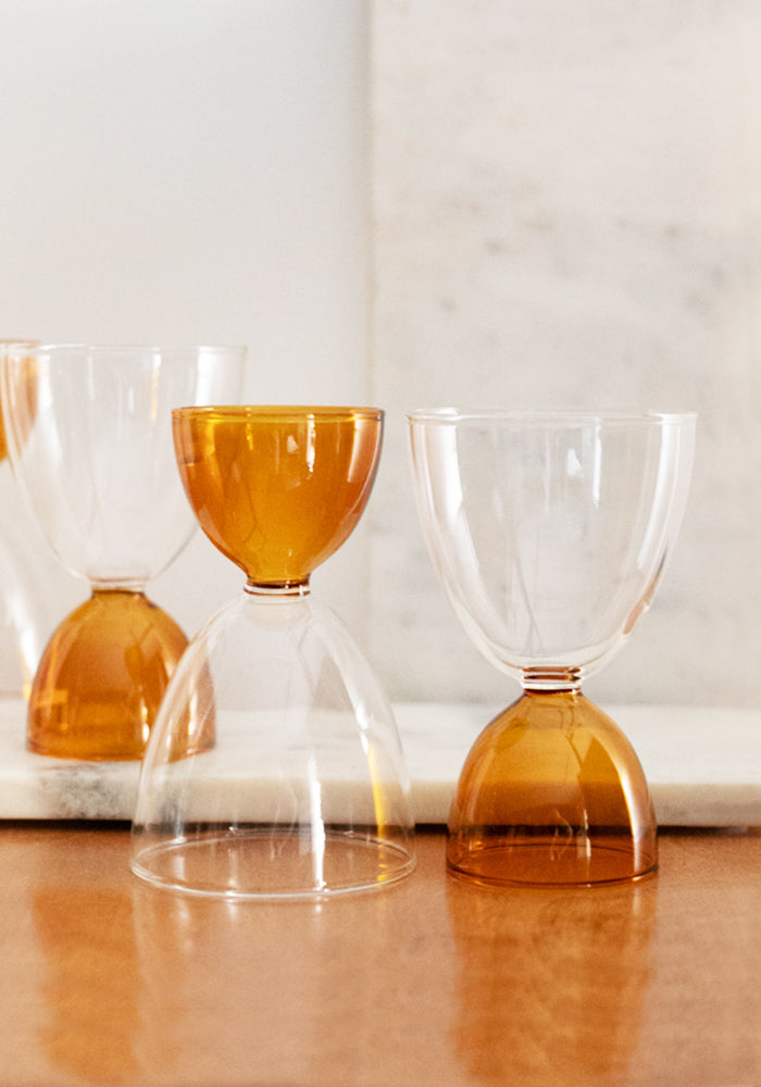 Halftone Amber Classic Glass