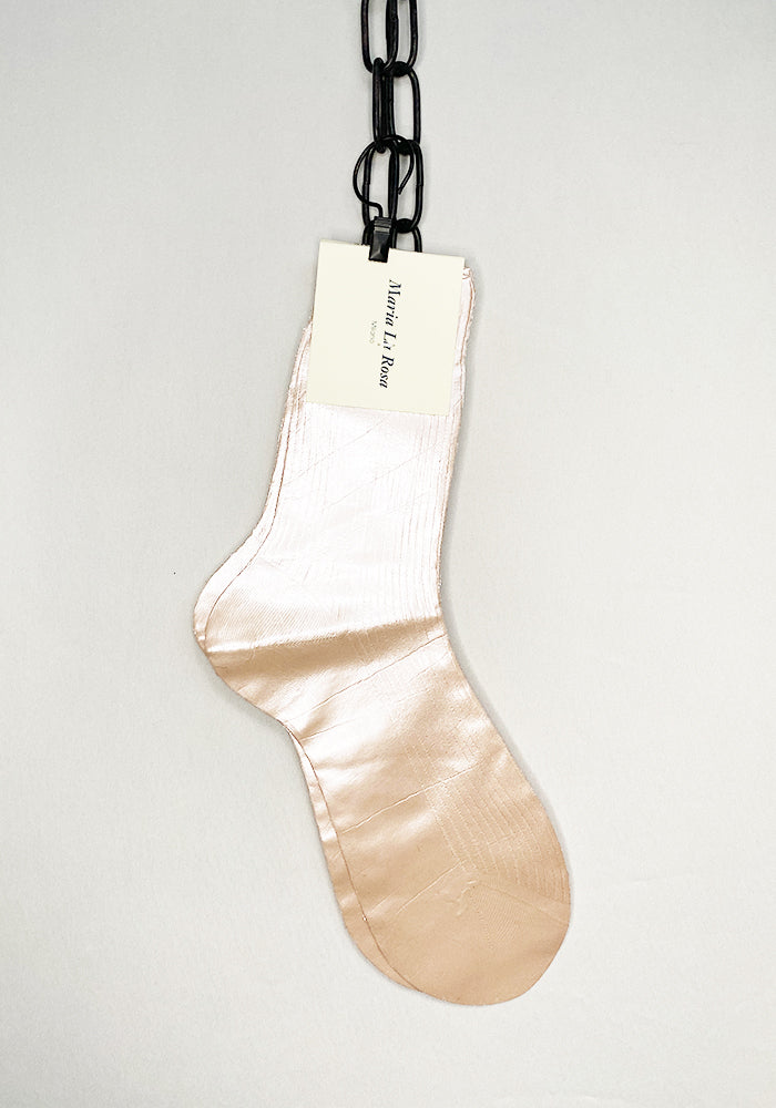 Maria La Rosa Metallic Laminated Ribbed Sock