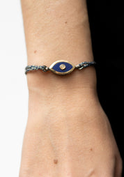 10k Gold, Lapis and Opal Eye Bracelet - December Thieves