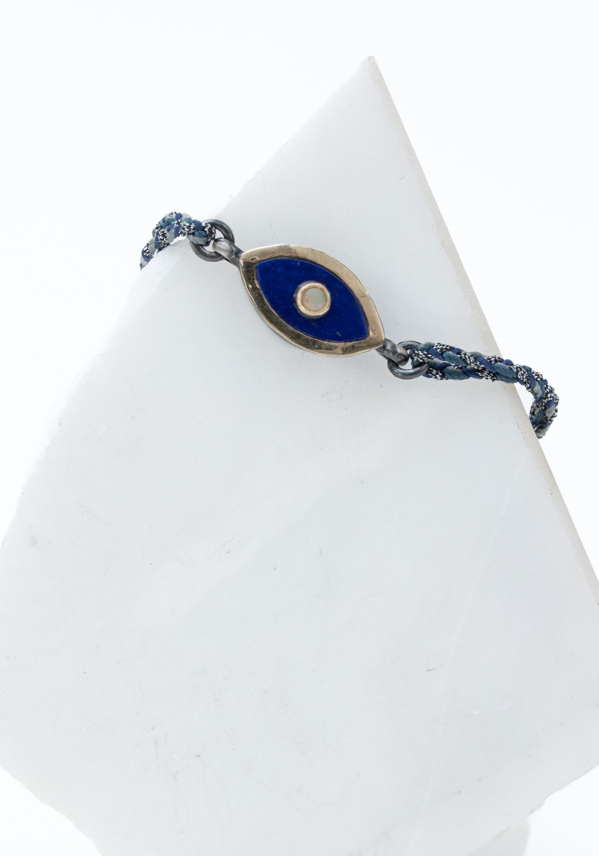 10k Gold, Lapis and Opal Eye Bracelet - December Thieves