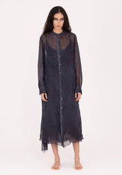 Overdyed Sheer Shirt Dress