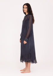 Overdyed Sheer Shirt Dress