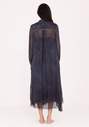 Overdyed Sheer Shirt Dress