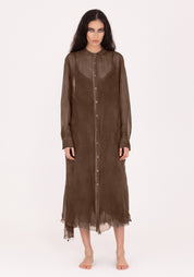 Overdyed Sheer Shirt Dress