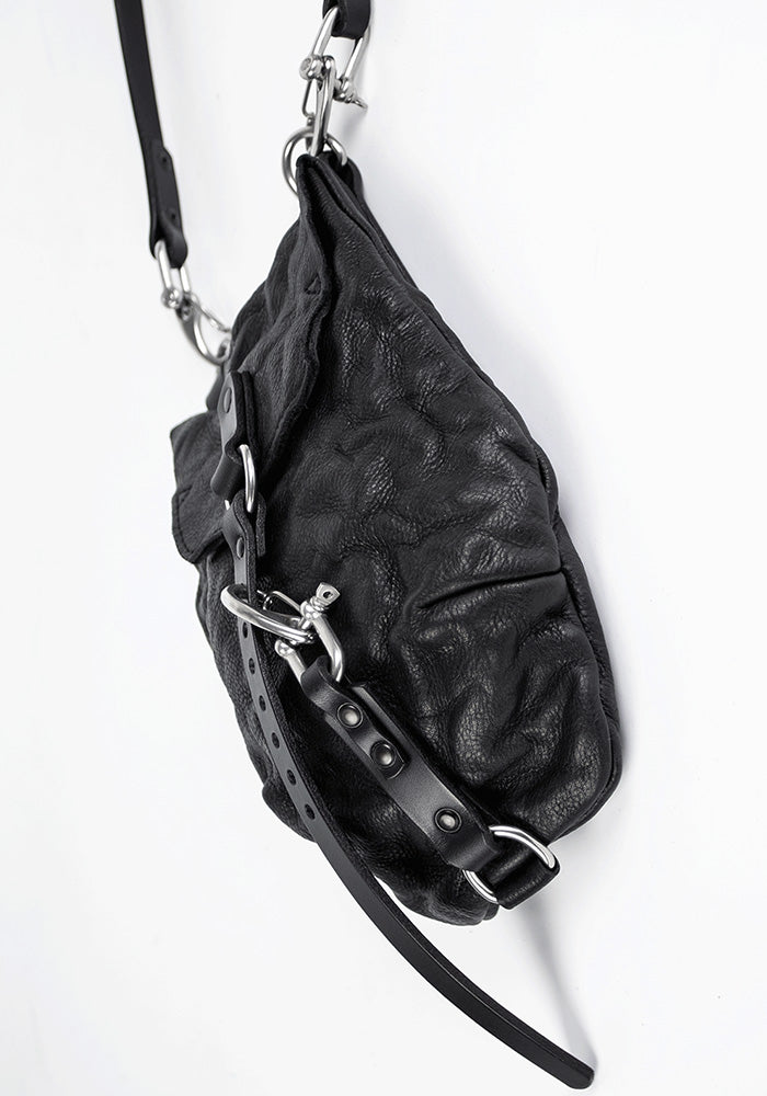 Saet Black Leather Bag