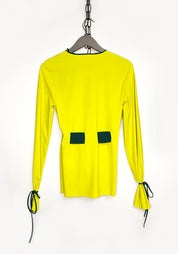 San Francisco Clip Waist Blouse in LIME/GREEN Only