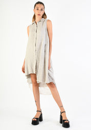 Asymmetric Layered Sleeveless Blouse