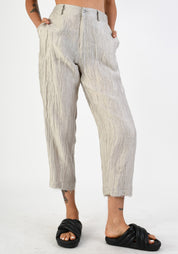 Crinkle Texture Tapered Leg Pants