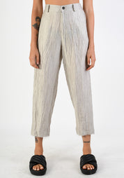 Crinkle Texture Tapered Leg Pants