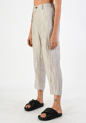 Crinkle Texture Tapered Leg Pants