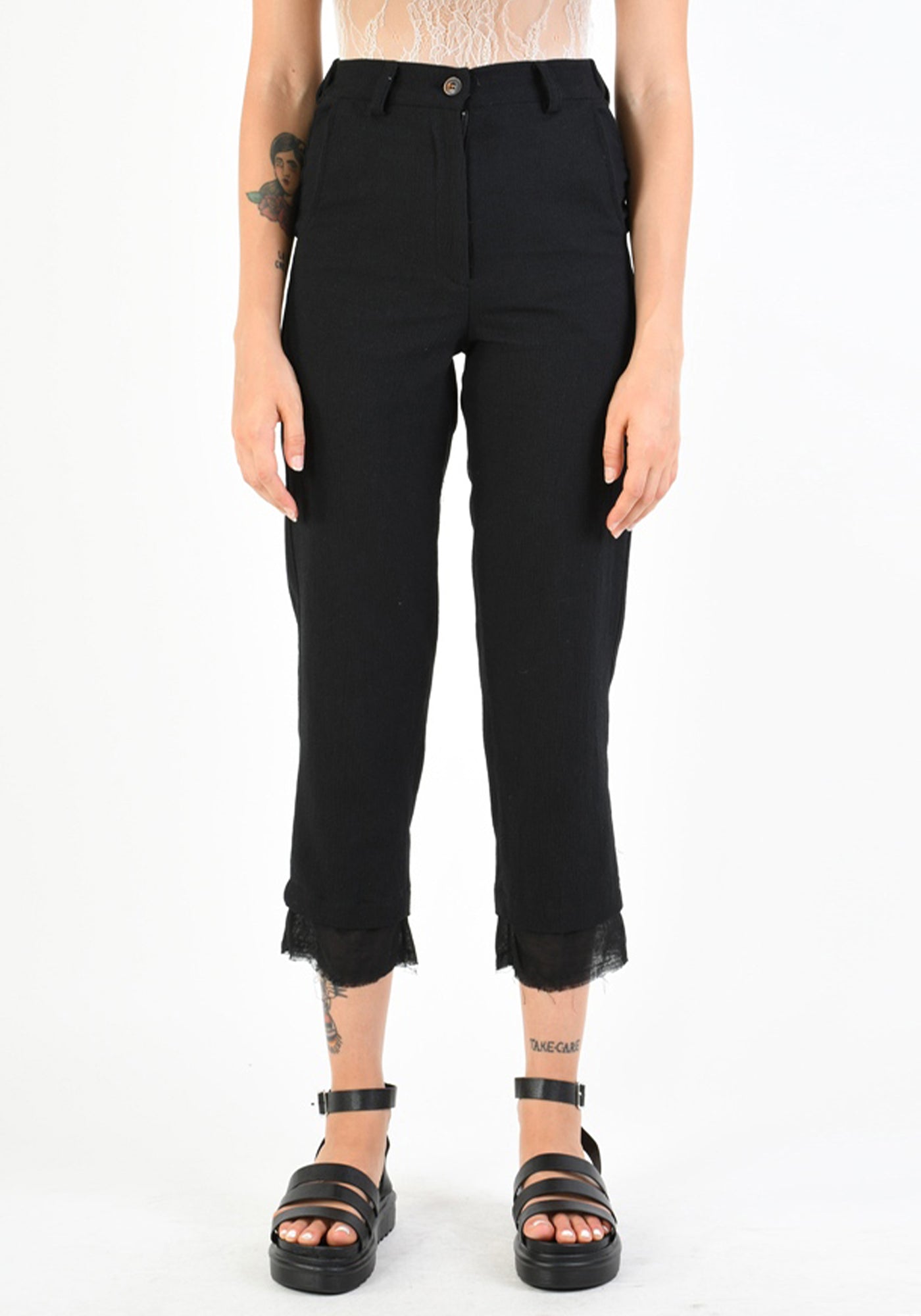 Tapered Straight Leg Pants