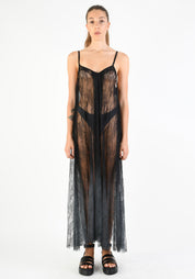 Sheer Ombre Lace Maxi Dress in NATURAL Only