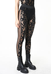 Sheer Lace Leggings