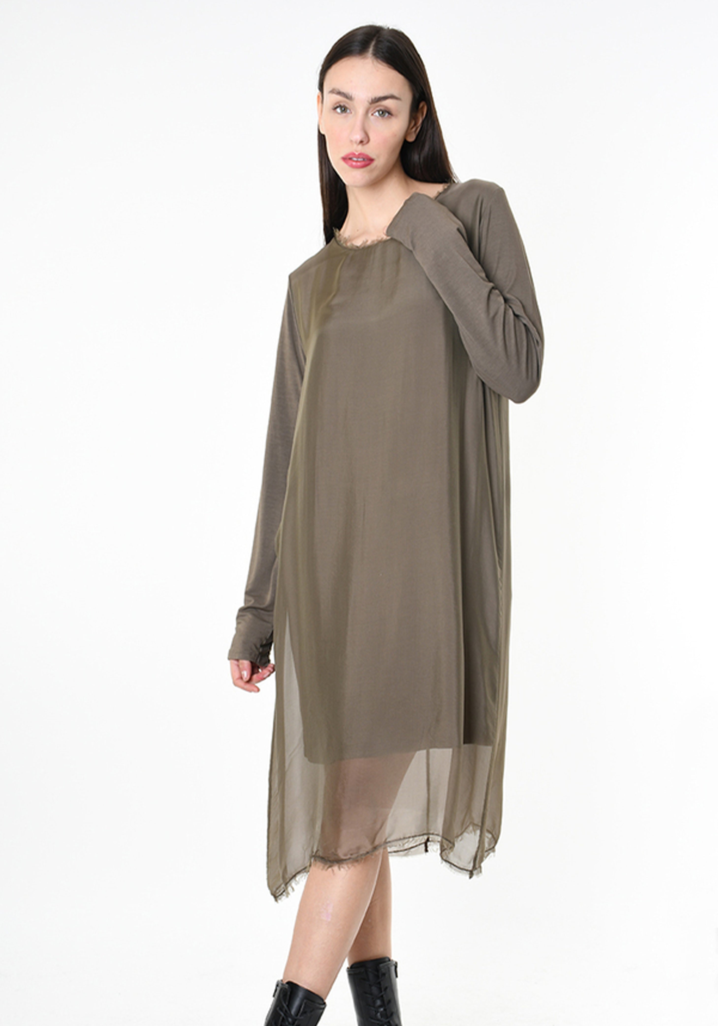 Asymmetric Shirt Dress