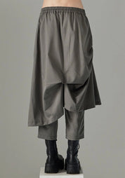 Drop Seat Skirt Panel Pants in CHARCOAL Only