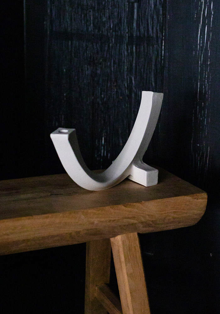 Style Union Home Ceramic Sculptural Dual Candle Holder | December Thieves