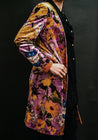 Printed Velvet Sunflower Kimono | Muzaluci