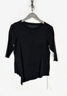 Asymmetric Cropped Sleeve T-Shirt | Lurdes Bergada