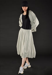 Coated Bubble Skirt in SAND or BLACK