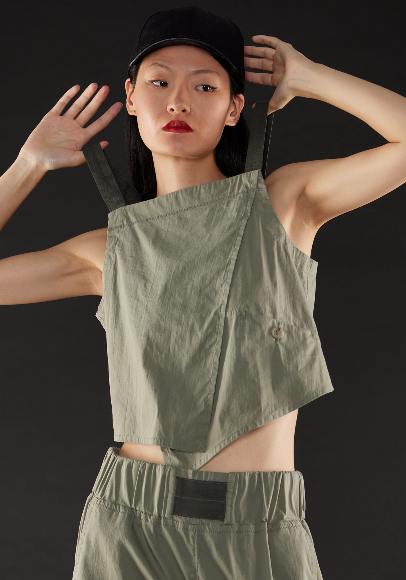 Asymmetric Tank Top in COAL Only