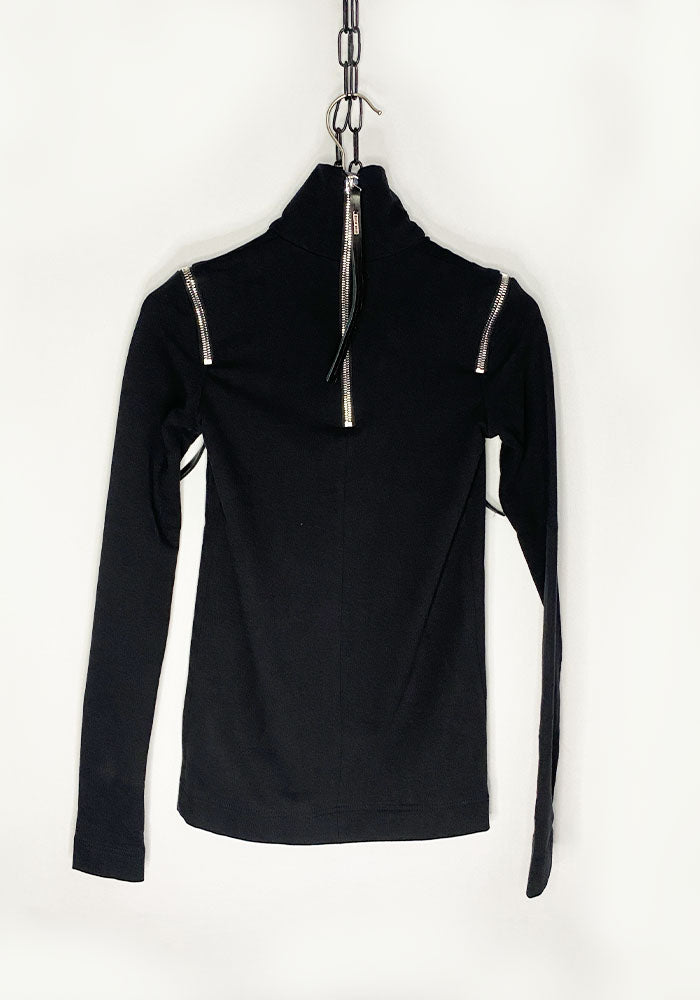 Organic Cotton Turtleneck With Zippers