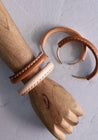 Talouha Leather and Bronze Cuff Bracelet