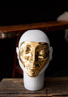 Studio Elica Golden Face Porcelain Vase Sculpture