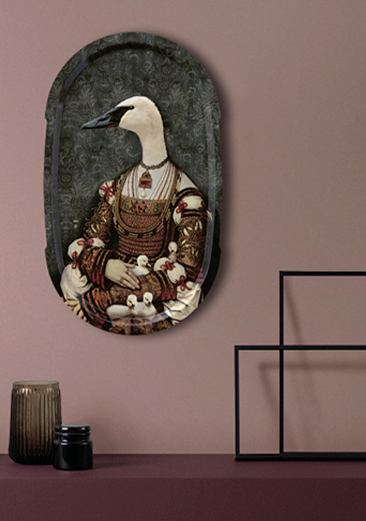 ibride Bianca Grande Theatre Ellipse Wall Tray